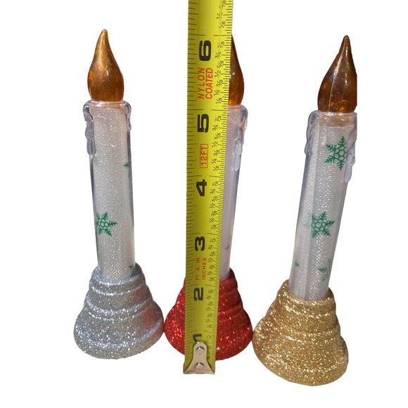 Christmas Candles 4 Battery Operated Plastic Color Changing Decor - Picture 3 of 8